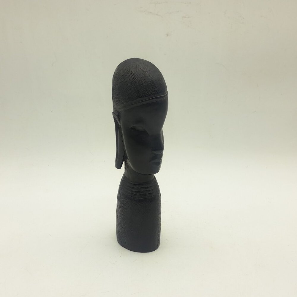 Kenyan Hardwood Statue of Woman By Besmo